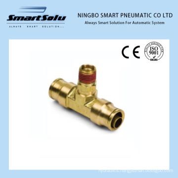 Copper Quick NPT Pipe Coupler Pneumatic Brass Swicel Male Run Tee DOT Push-in Fittings